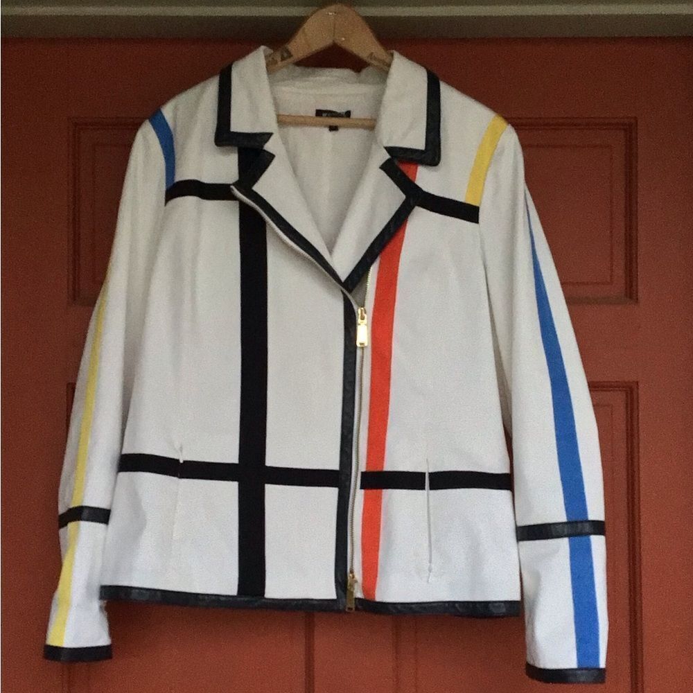 RARE Vintage WORTH New York Colorful Geometric Abstract Jacket